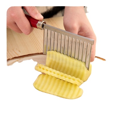A1915Chopper wavy potato cutter Taiji Saber Stainless steel potato cutter strip cutter French fries knife