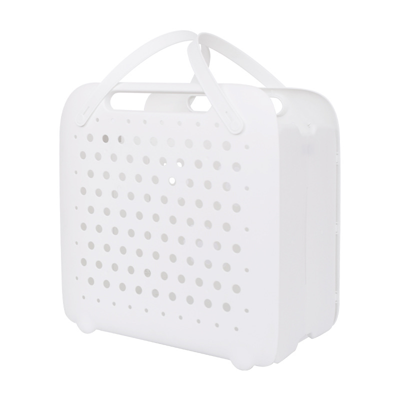 Bathroom breathable foldable storage laundry baskets plastic folding laundry hamper