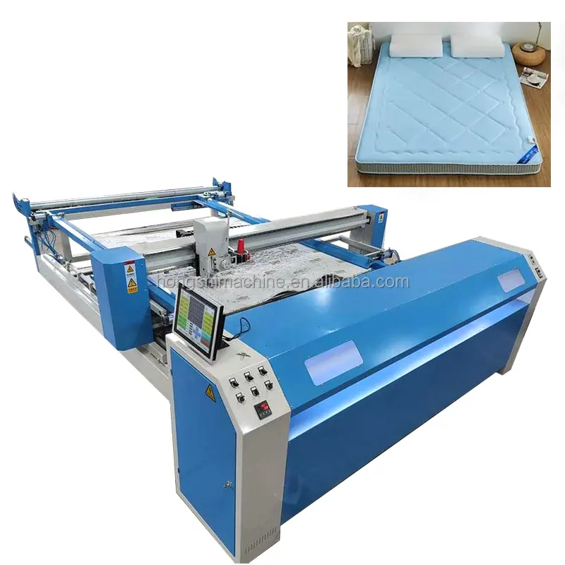 Good quality single needle continuous quilting machine for mattress bed cover comforter bedding