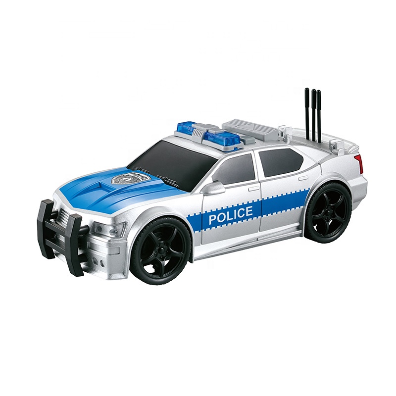 Hot Sell 1:20 Scale Friction Powered Cars Kids Police Toy Cars with Light and Sound