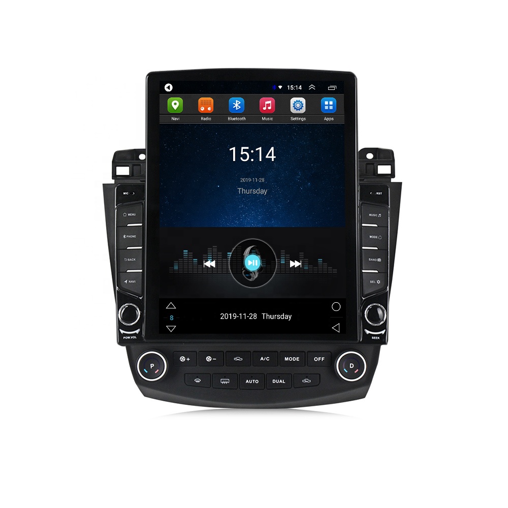 Вертикальный автомобильный видеоплеер Tesla Android для Honda Accord 7 2003-2007, автомобильная навигация, стерео, видео, мультимедийная система, без dvd
