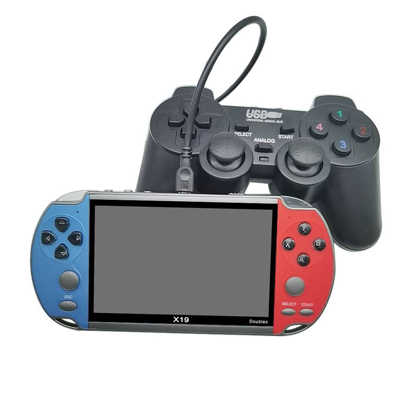 Портативная игровая консоль X19, экран 4,3 дюйма, 32 бит, 8 ГБ, игровые консоли для двух игроков