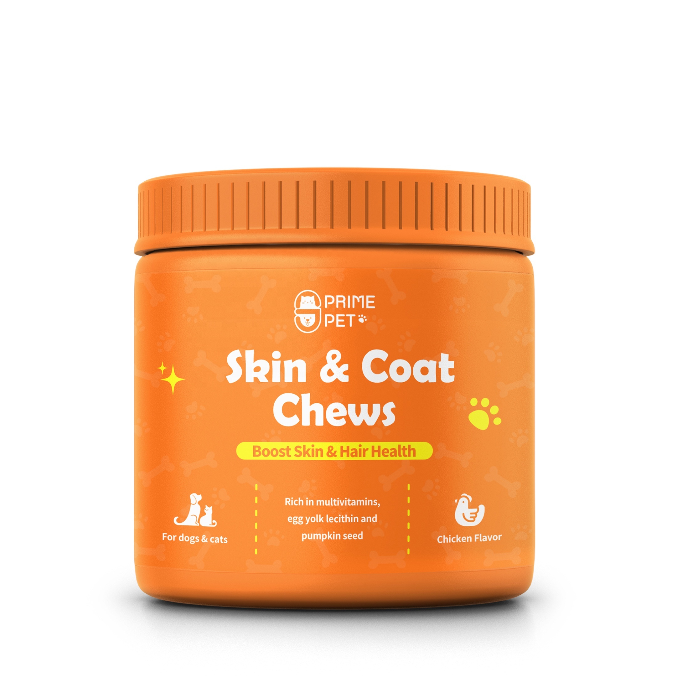 OEMGA 369 Healthy Skin Coat Salmon Oil Soft Chew Supplement for Cats Dogs Chicken-Flavored Fish Oil for Hair Beauty for Pets