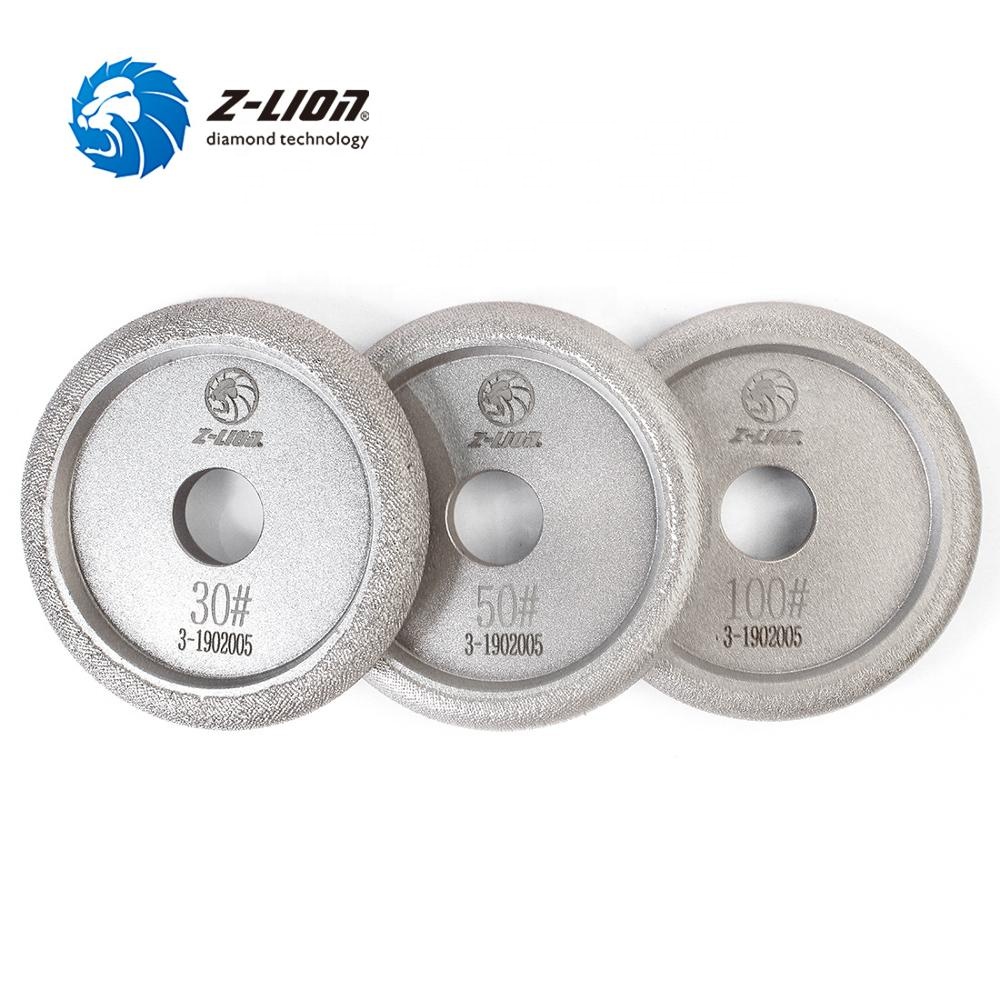 ZL-QH19 4 дюйма zlion Вакуумные Паяные гранёное стекло паз шлифовальное колесо для стекла, кварц каменные плиты, кварцевый камень, керамика, Z Лев алмазных резцов
