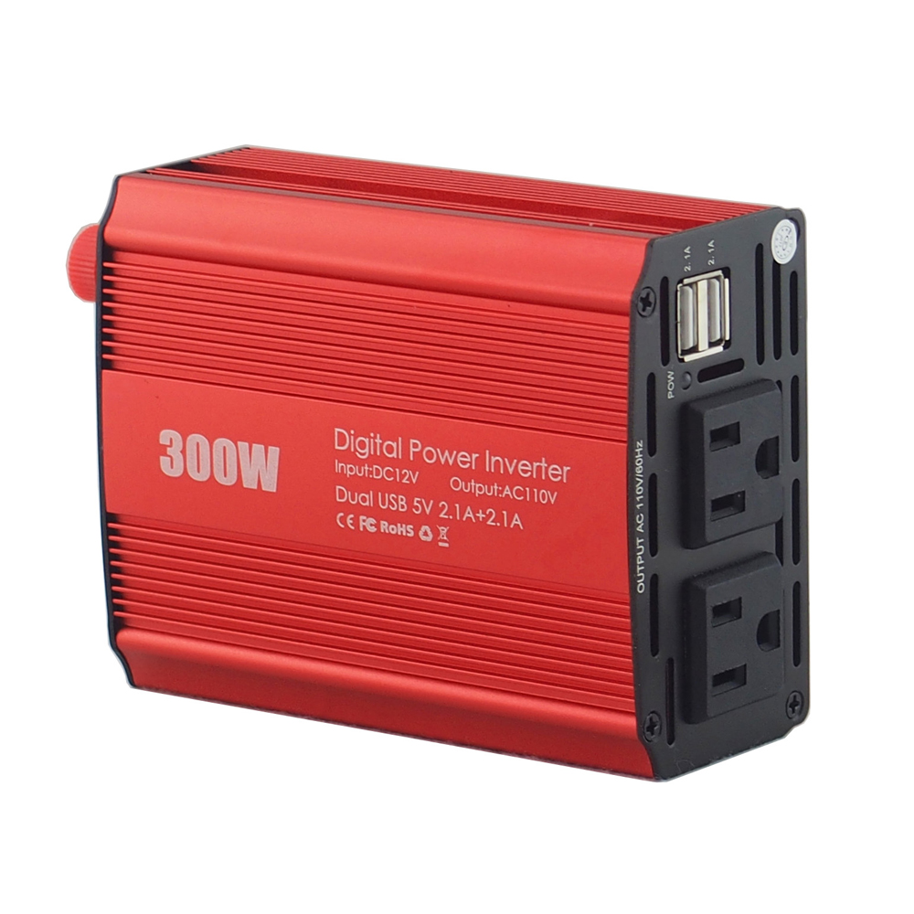 300 Watt DC to AC 12v to 220v power converter Modified Sine Wave With car adapter AC Outlet Emergency Power Supply
