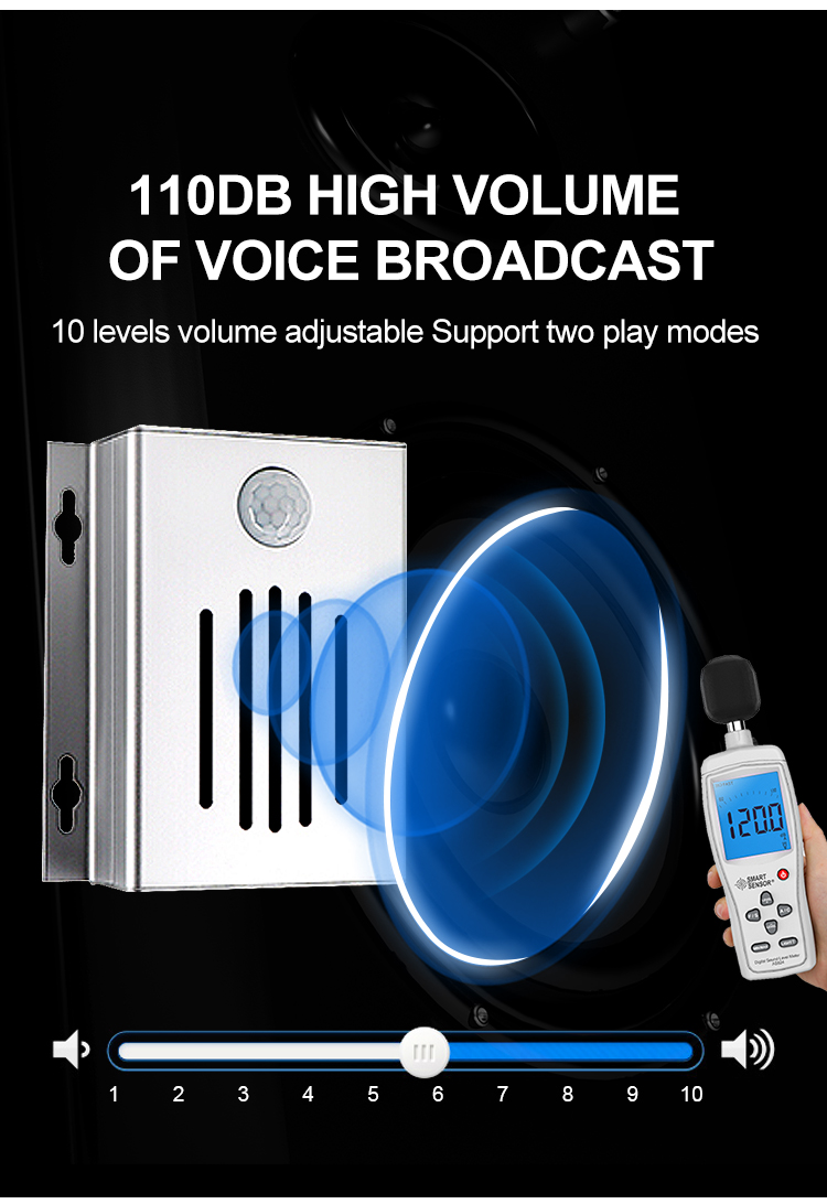 DC 12V Aluminum Activated Speaker with Electronics Sensor Using by Convenience Store