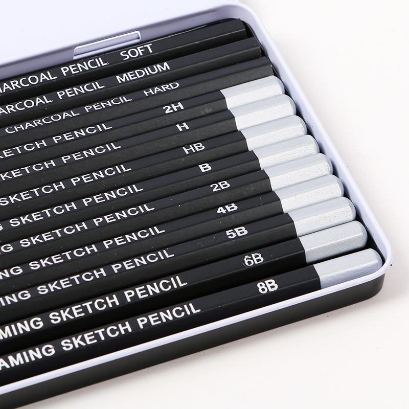 12pcs drawing pencils set artist sketch art pencil kit sketch set