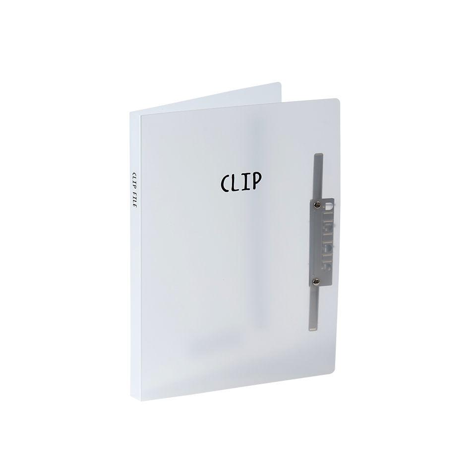 Custom Office A4 PP Transparent Plastic Single Metal Clip File Folder