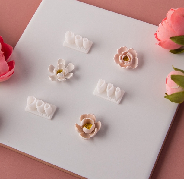 3 in 1 plastic mini polymer clay cutters for earring making flower petal clay cutter set ceramic potter polimer tools