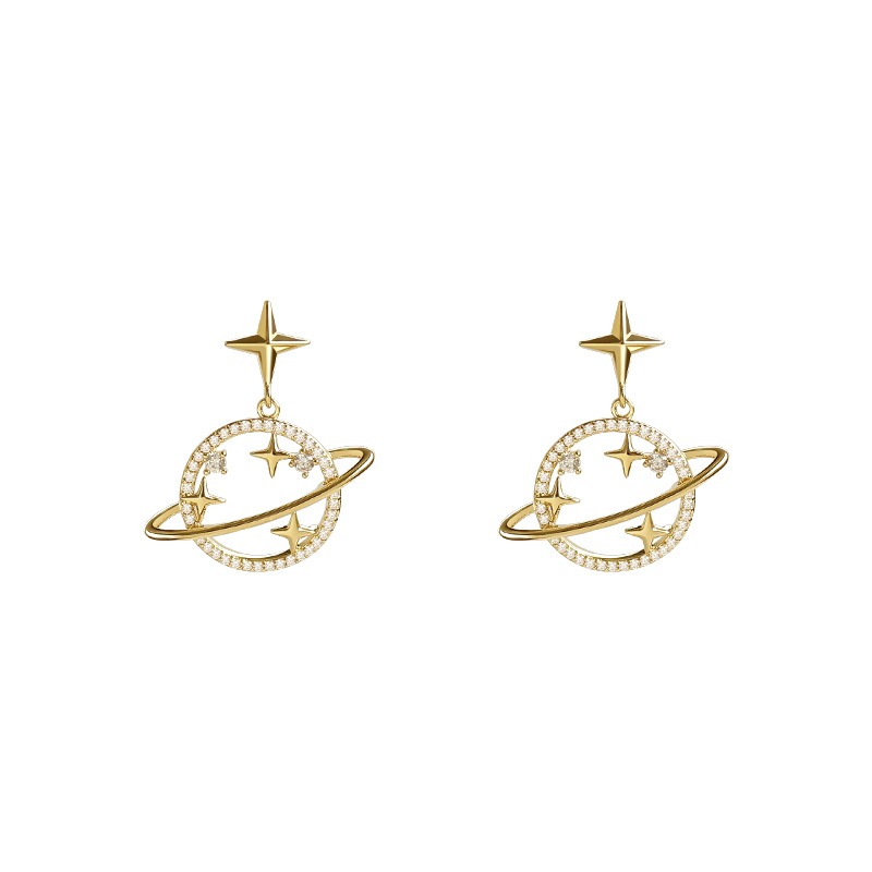 Trendy Crystal Star Women Dangle Earrings Sweet Simple Universal Earrings Bohemian Fashion Earrings