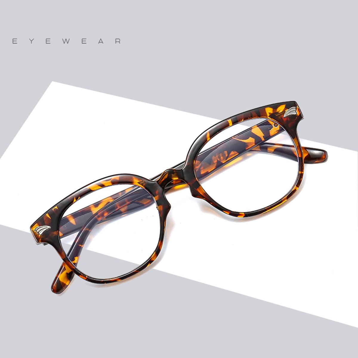 Lmamba Retro Classic Blue Light Blocking Glasses Fashion Round Computer Glasses Black PC Eyeglasses Frames
