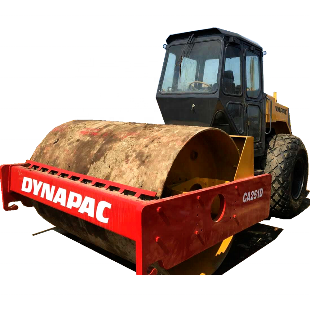Дешевый б/у дорожный каток Dynapac CA251D/CA35D/CA30D/CA25D, б/у каток с одной изогнутой шиной/вибрационный каток