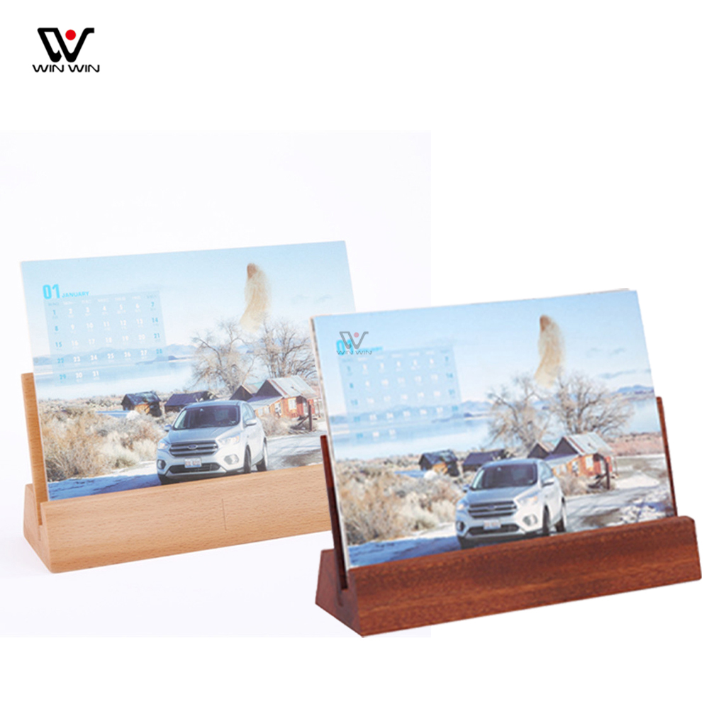 2021 OEM ODM Wooden Calendar Photo Base Desk Photo Holder