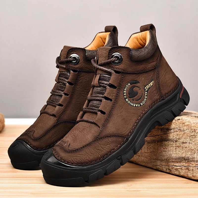 Factory Winter Men's Boots Fashion Snow Boot Warm Leather Boots For Men