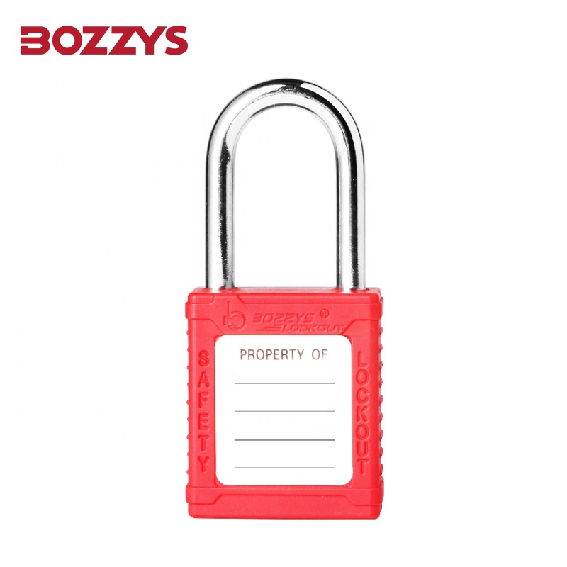 Bozzys 38MM Industrial Steel Shackle Safety Padlock with PA Lock Body