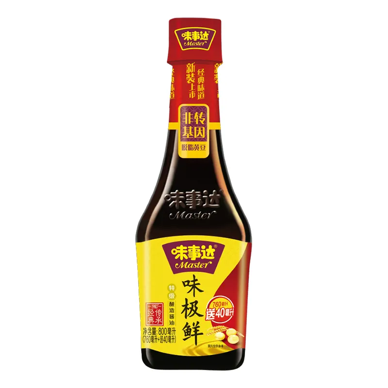 Master Premium Soya Sauce Wholesale Plastic Bottle Packaging 800ml 27.1oz Soy Sauce