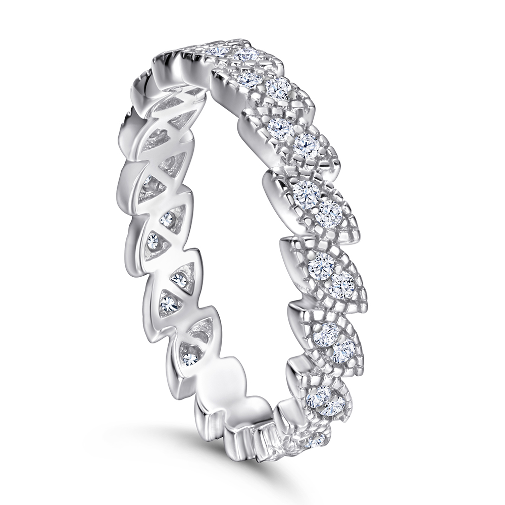 SKA Custom women cubic zirconia silver jewelry ring 925 silver ring