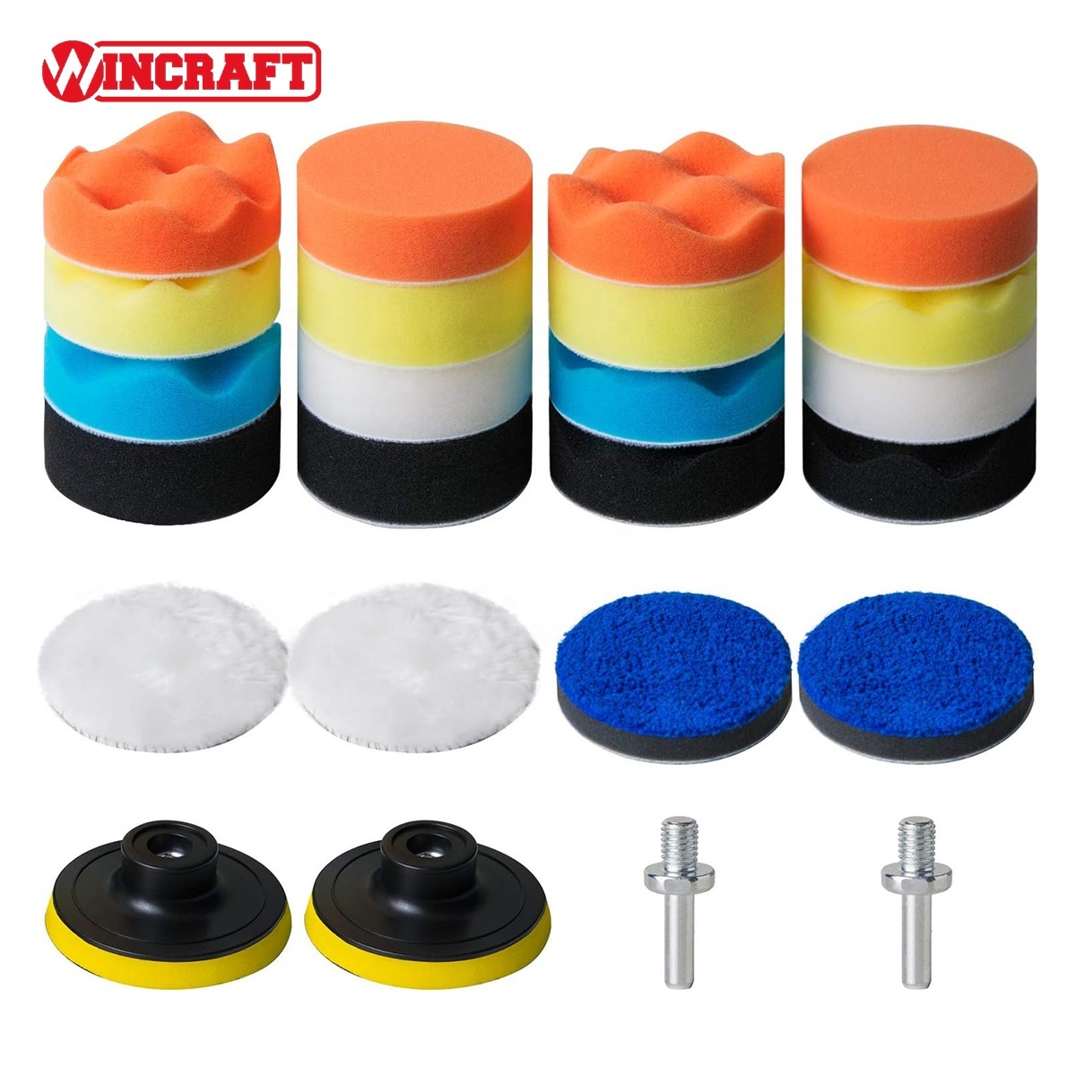 24pcs Polishing Pad Set for Waxing Polishing Sealing Glaze Sponge Set Polishing Pad Set