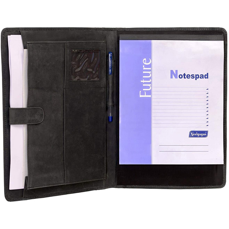 Leather Business Portfolio Folder Personal Organizer Luxury Full Grain Leather Padfolio Luxury Full Grain Leather Padfolio
