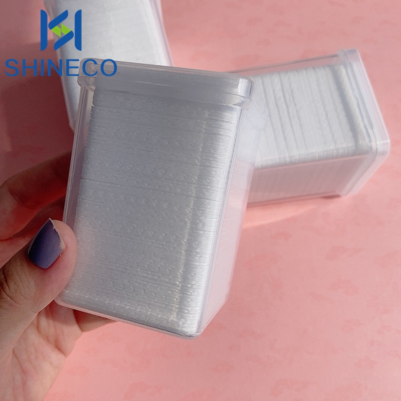 SHINECO Фабричный клей для ресниц, очищающие салфетки, ломтики, клей для ресниц, хлопковая подкладка с частной этикеткой OEM