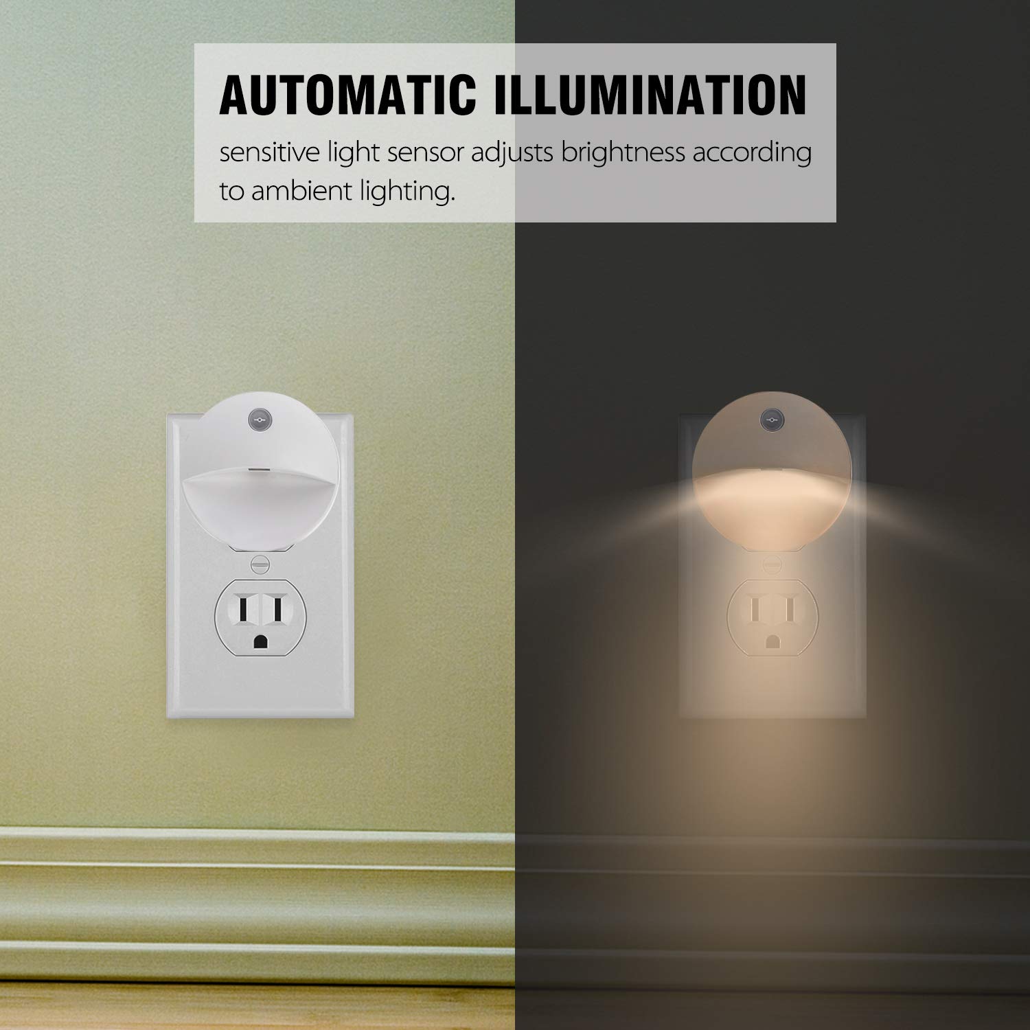 Energy saving Human body activated motion sensor night light  motion sensor light in plug motion sensor led small night light