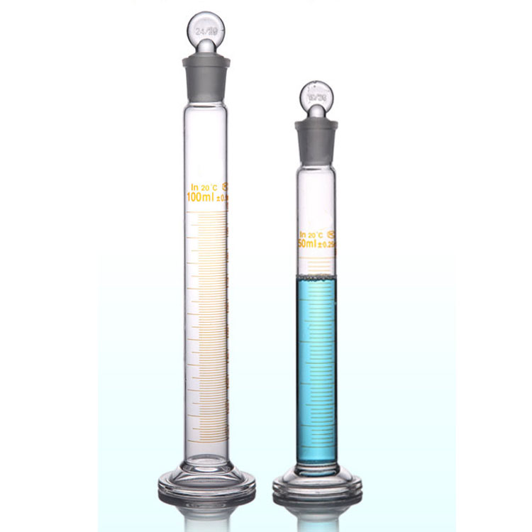 Lab Glassware Boro 3.3 Glass Measuring Graduated Cylinder with Stopper
