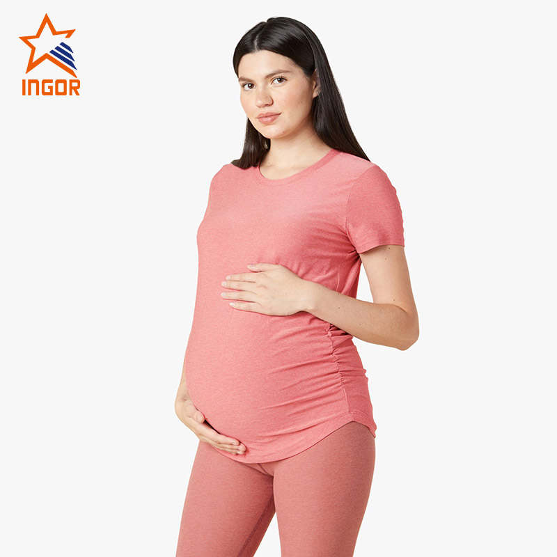 O-Neck Maternity Nursing Top Loose Maternity Workout Clothes