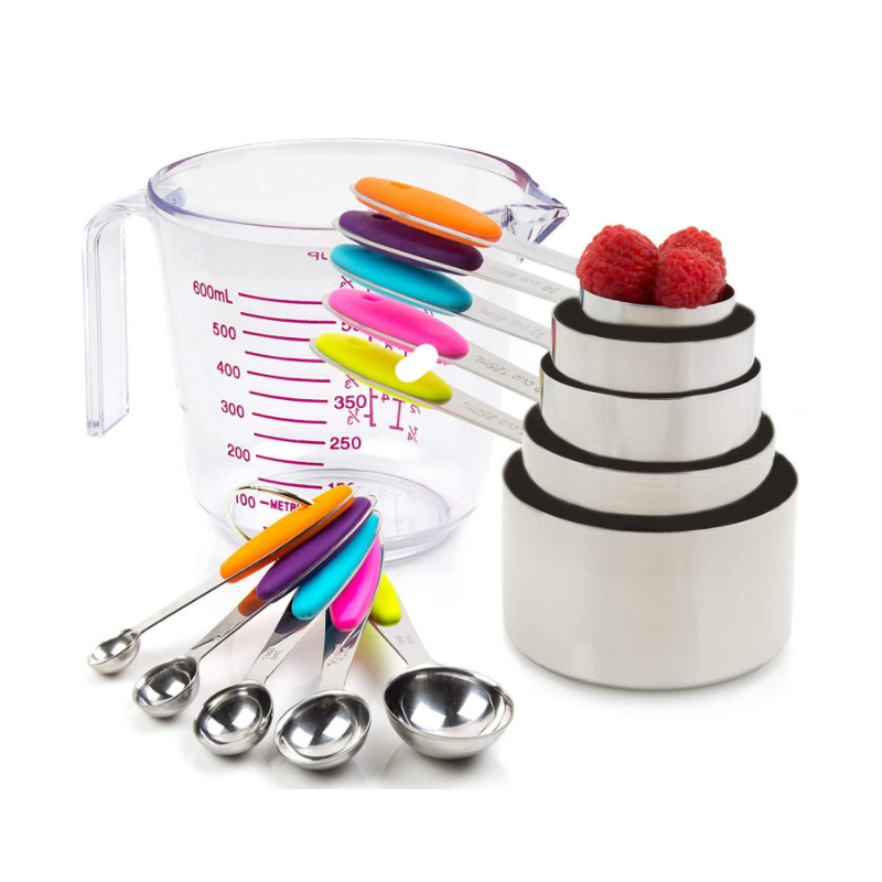 Stainless Steel measuring cups and spoons pet plastic measuring cup