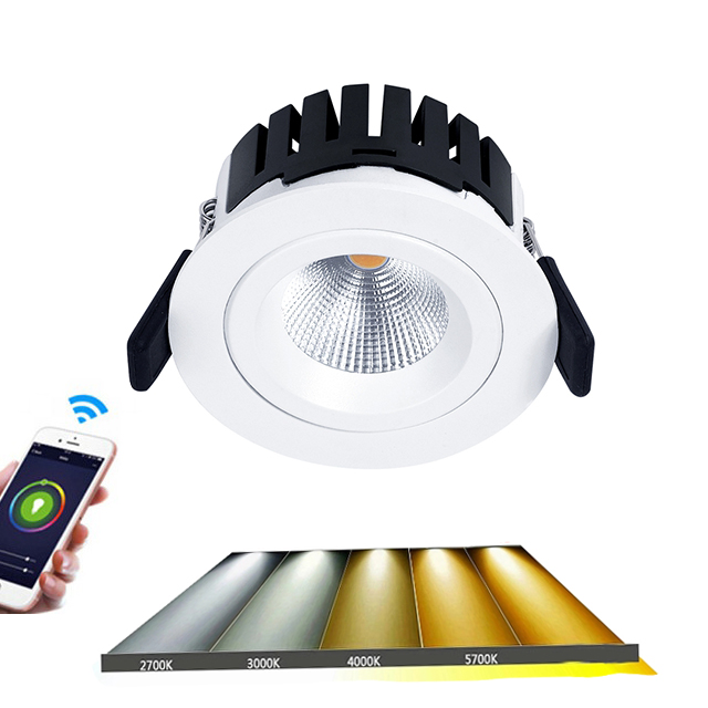 240 в огнестойкий Ip65 Наклонный потолочный Cob фитинг 5 лет гарантии светодиодный Cct регулируемый потолочный светильник