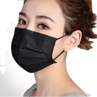 Черный гражданская protectivefacial маски для лица ушной маски для лица 3-слойные фанерные одноразовые защитные из нетканого материала на плоской подошве гражданского маска для лица