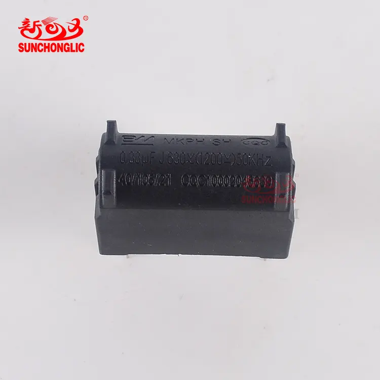 Sunchonglic induction cooker capacitor price 630v 1200v capacitor 0.33 uf black vertical capacitor for induction cooker