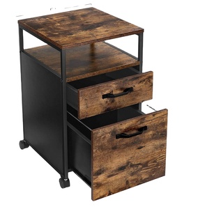 2 Drawers Moble Lateral On Wheels With Recessed Handle Office Filing Cabinet