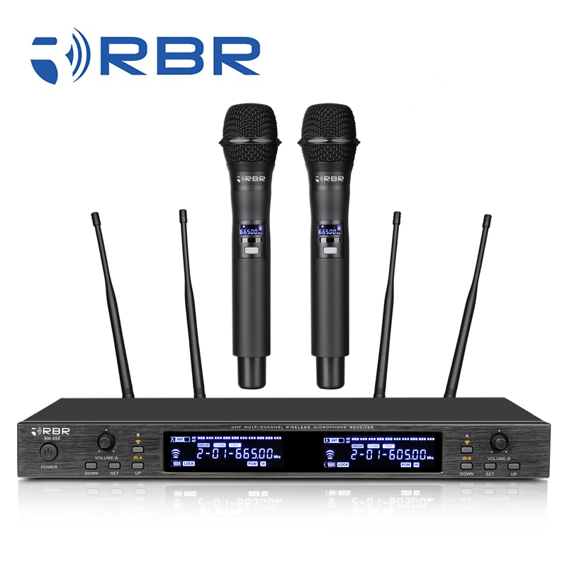 True diversity bm888 professional uhf wireless microphone for stage performance