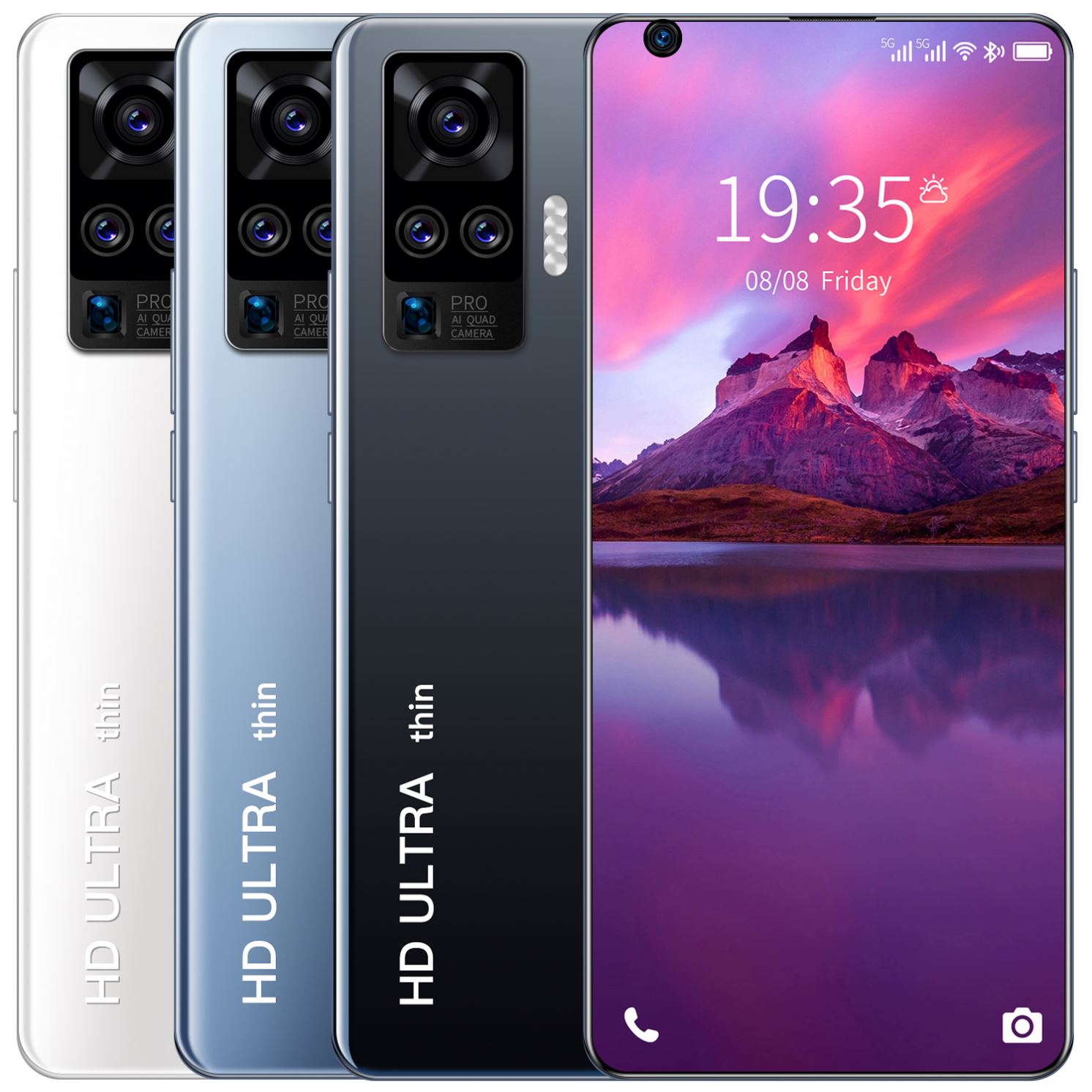 X60 Pro 7,2 дюймов 3840x2160 MTK6799 10-ядерный Android10.0 смартфонов 12GB + 512GB 5G мобильные телефоны 5600 мАч Power Bank мобильный телефон
