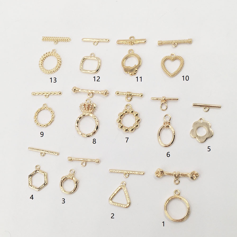 DIY Высококачественная позолоченная переключатель 18k для ювелирных изделий, оптовая продажа металлических застежек для шнура, застежки для ожерелья или браслета