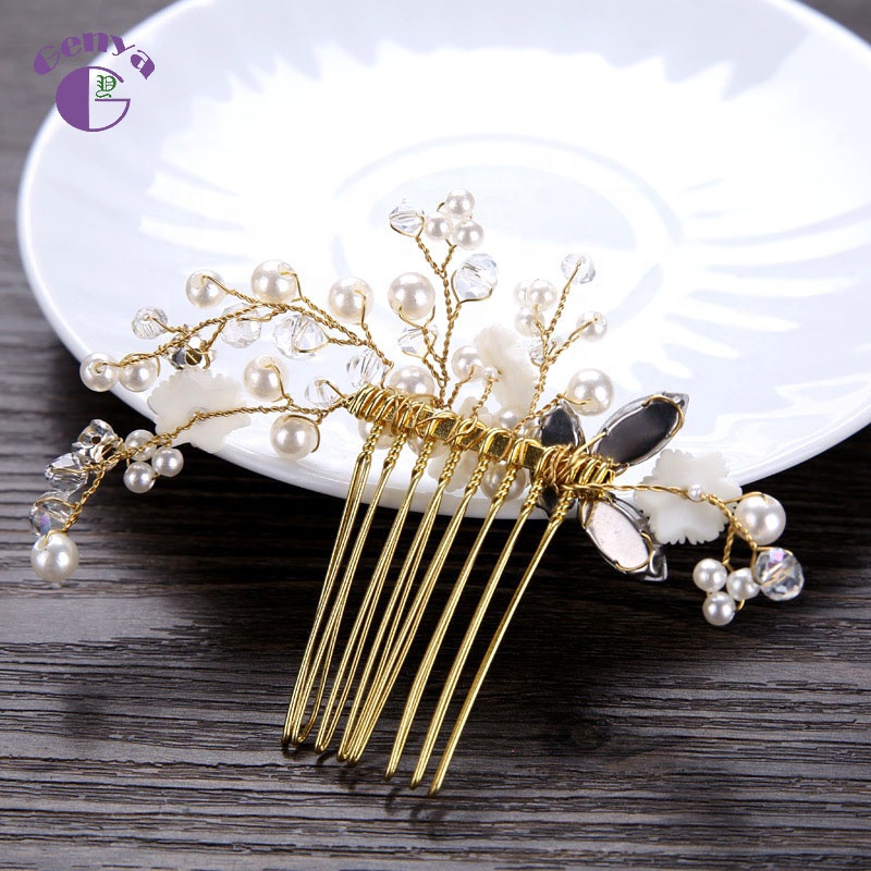 GENYA стразы свадебные заколки для волос гребни Винтаж Hairpiece невесты и подружек невесты