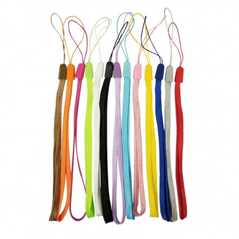 Colorful Polyester Braided Hand wrist lanyard Strap String for USB Flash Drives, Keys, Keychains, ID Name Tag Badge Holders