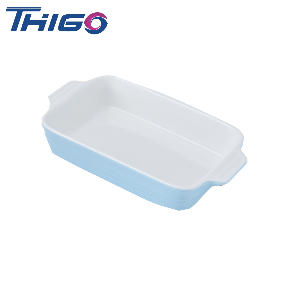 Thigo Colorful Double-ear Oven Ware Pan Ceramic Kitchen Cookware and Bakeware Set with Nonstick Coating Cheap Aluminium Alloy
