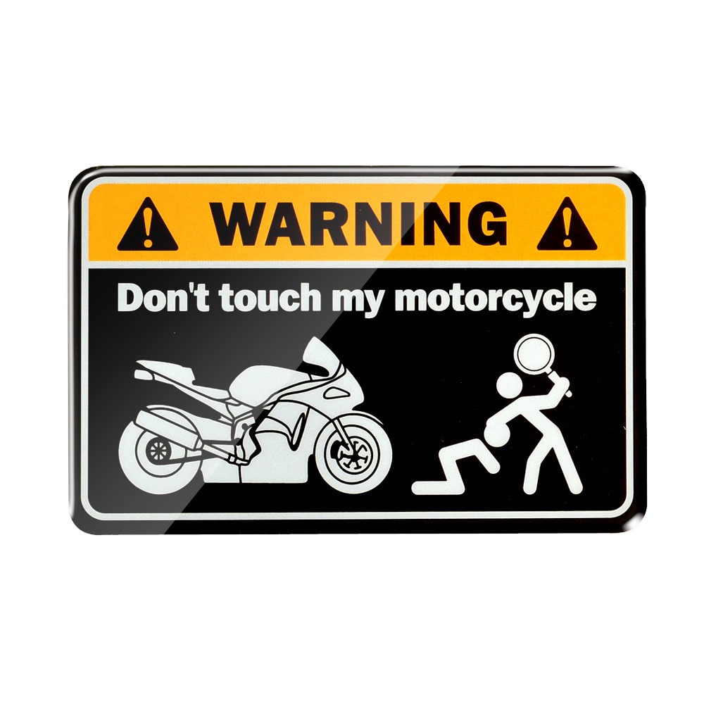 Don't Touch My Motorcycle 3D Warning Sticker Tank Decals Case for Kawasaki Honda
