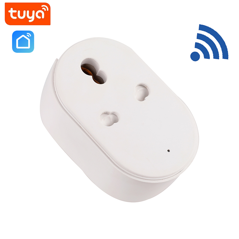 Оптовая цена 3 pin Индия тип Tuya Smart Wi-Fi розетка с контролем энергии Голосовое управление Alexa