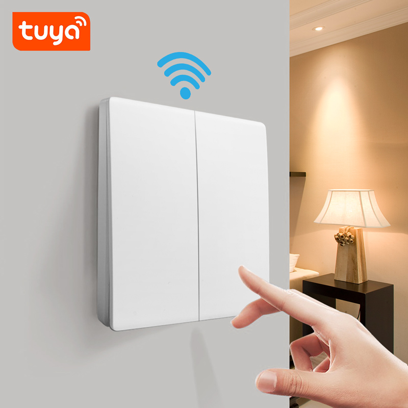 Умный выключатель света WIFI Tuya, настенная панель, кнопочный переключатель, 433 МГц, беспроводной переключатель