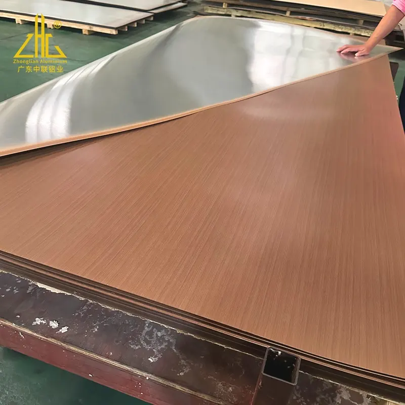 Zhonglian поставка 1060 3003 5052 анодированный порошок с покрытием древесины алюминиевый сплав листы пластины