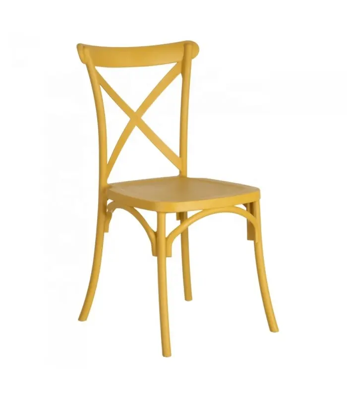 Wholesale X Back Plastic Banquet Chair colorful Cross Back Plastic Chair