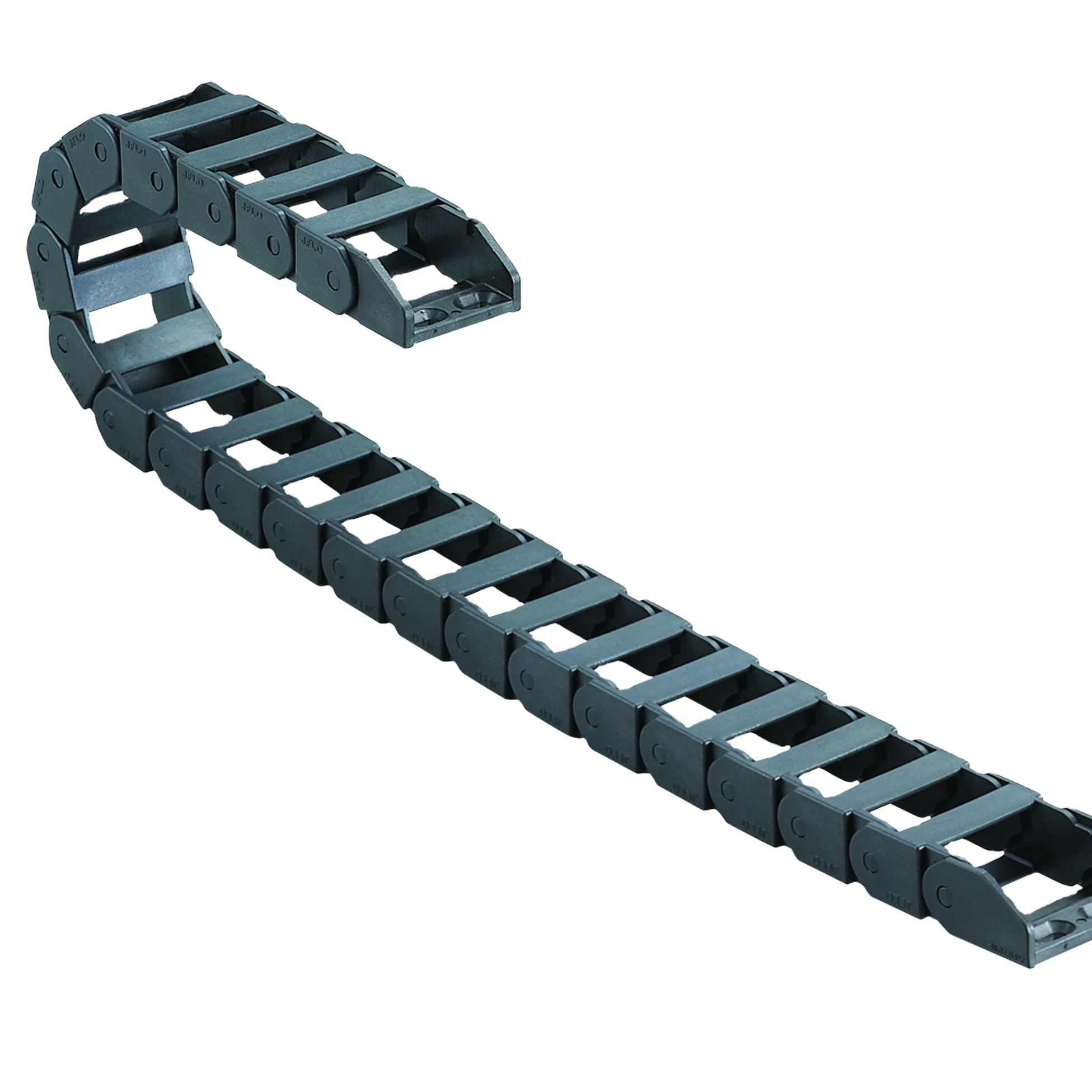 Серия JFLO J18Q открытая пластиковая кабельная цепь мостового типа (18 мм), 18X25 18X37 цепь фрикциона