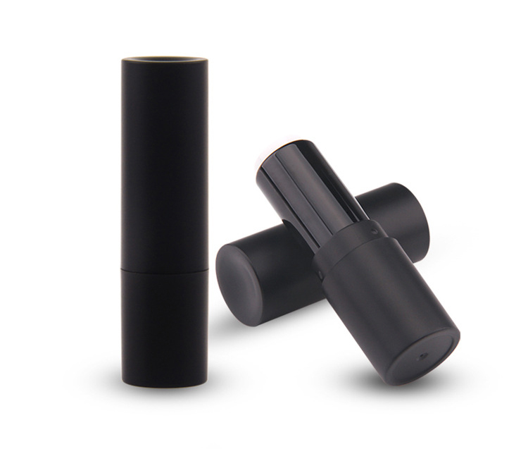 Private Label Simple Black Lipstick Empty Bottle Custom Logo Luxury Square Shape Magnetic Lipstick Tube Lip Balm Container Packa