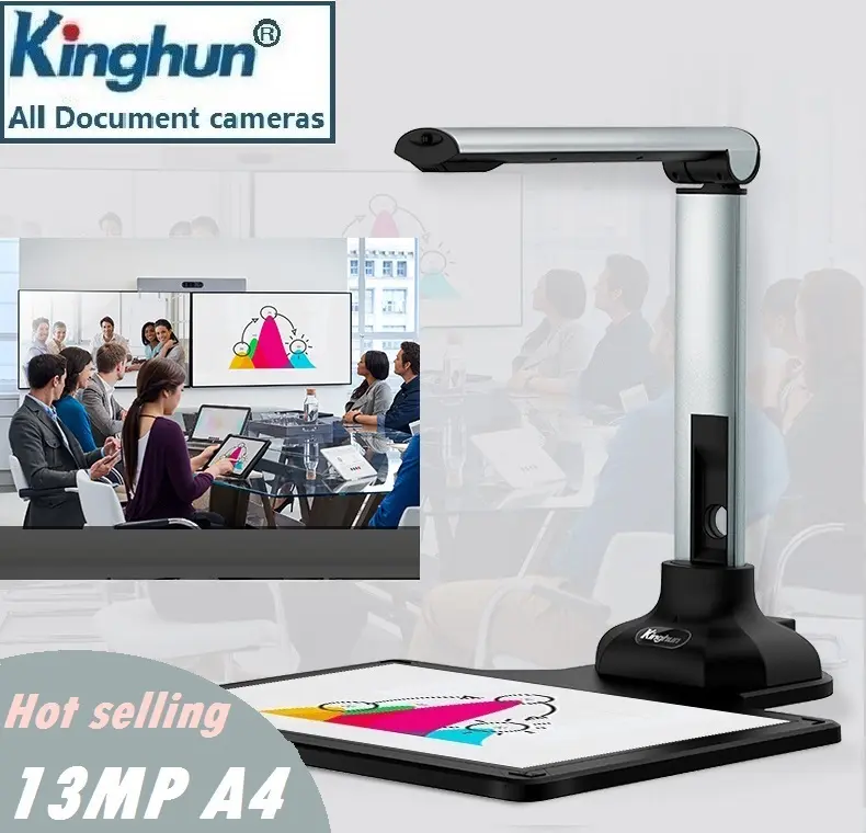 Document camera Remote teaching and learning real-time displaying document camera portable visual presenting document camera