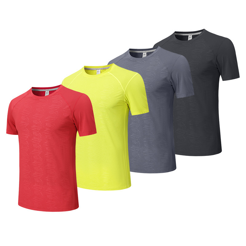 QUICK DRY Men Sports Loose Short Sleeve T-shirts Round Neck Training Wear Top Workout Running Clothes