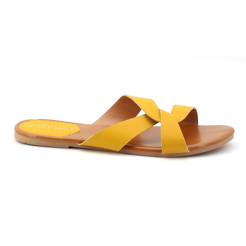 Arabic Female Stock Ladies Cute Color Trendy Women Quality Summer Flat Sandals