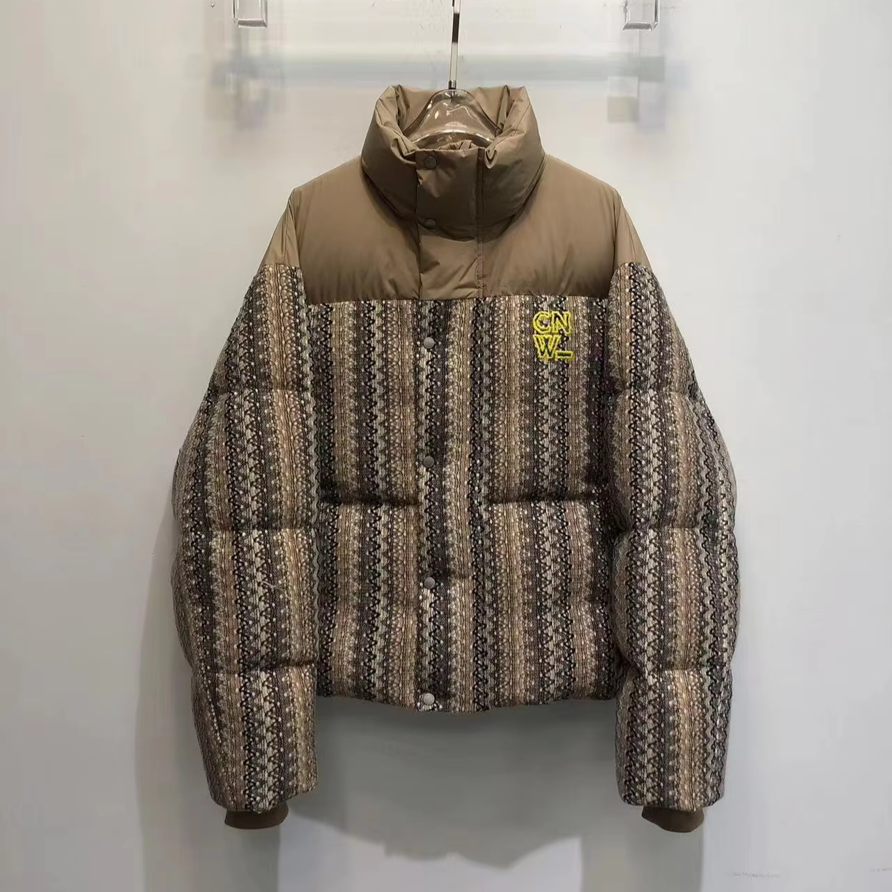 New Style High Quality Design Fashion Graphic Printing White Duck Down Quilted Puffer Jacket Men's Down Jacket