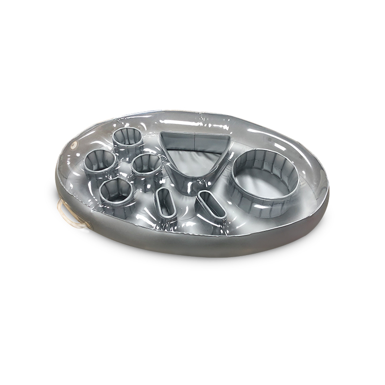 Inflatable Floating Tray Drink Holder Beer Bucket Cooler Bar Table Tray for Pool Party Beach 74x50cm 8 Holes